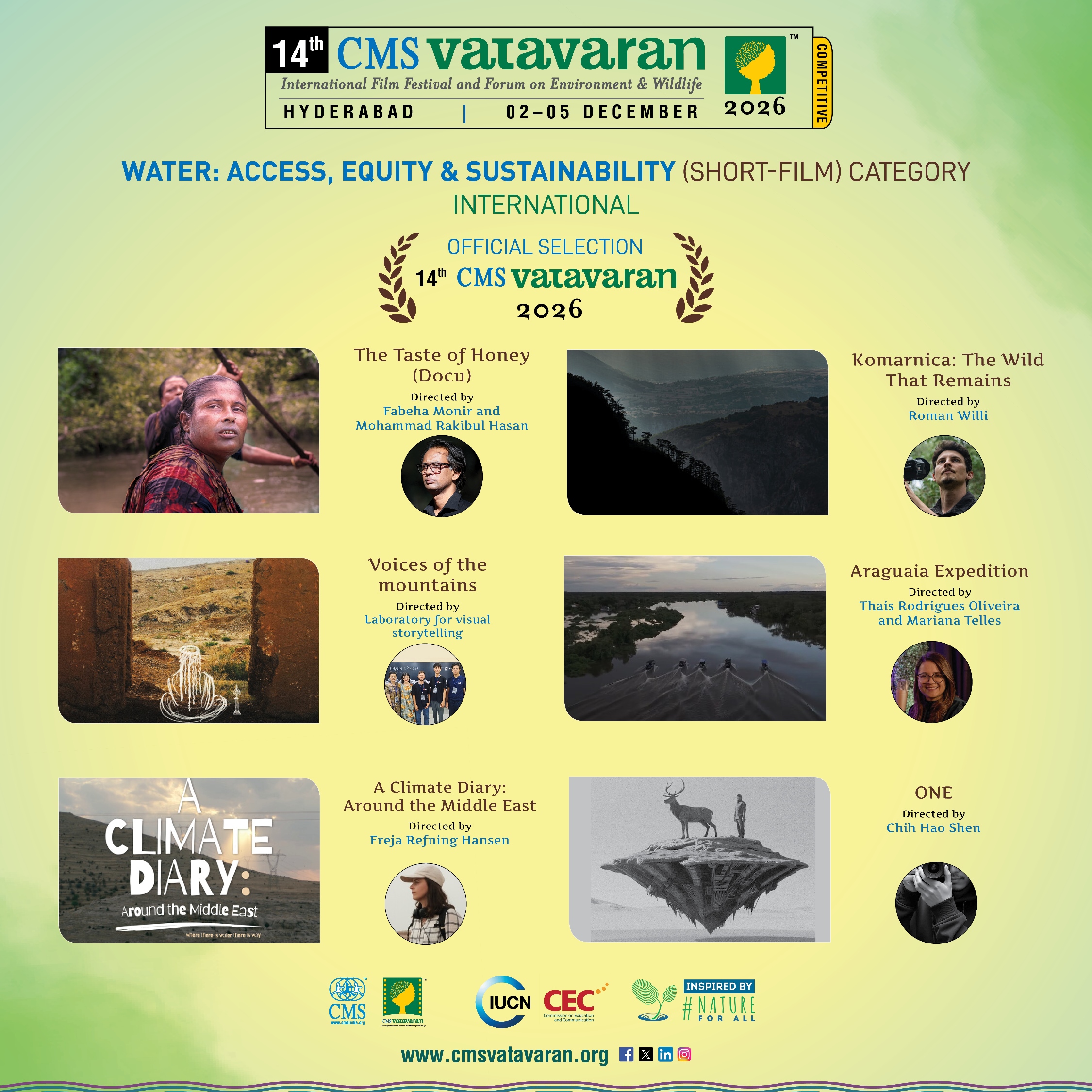 Water: Access, Equity & Sustainability — Short Film — International Nominations