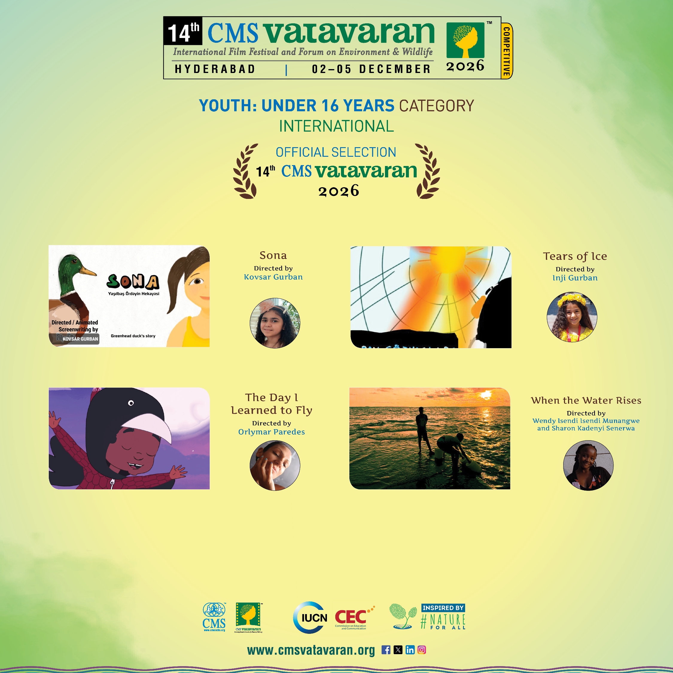 Youth: Under 16 Years — International Nominations